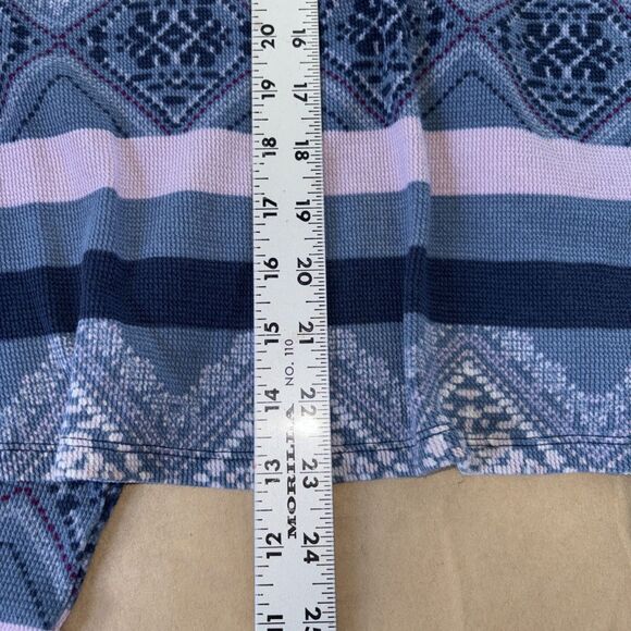 victoria's secret thermal long pajama set Size Large Blue And Pink Argyle - Picture 5 of 9